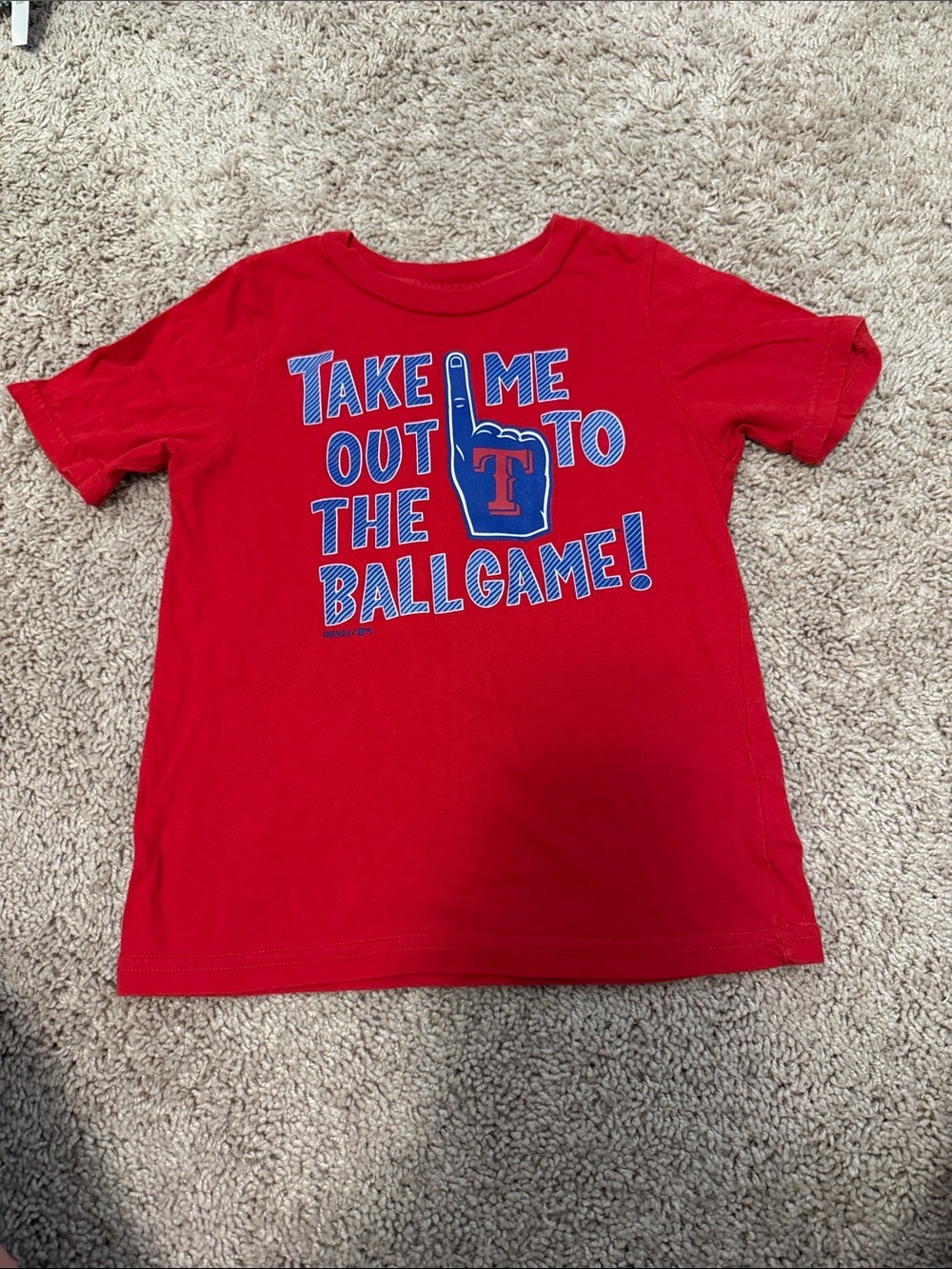 Genuine Merchandise Red Kids' 'Take Me Out To The Ballgame' Graphic Tee 5/6